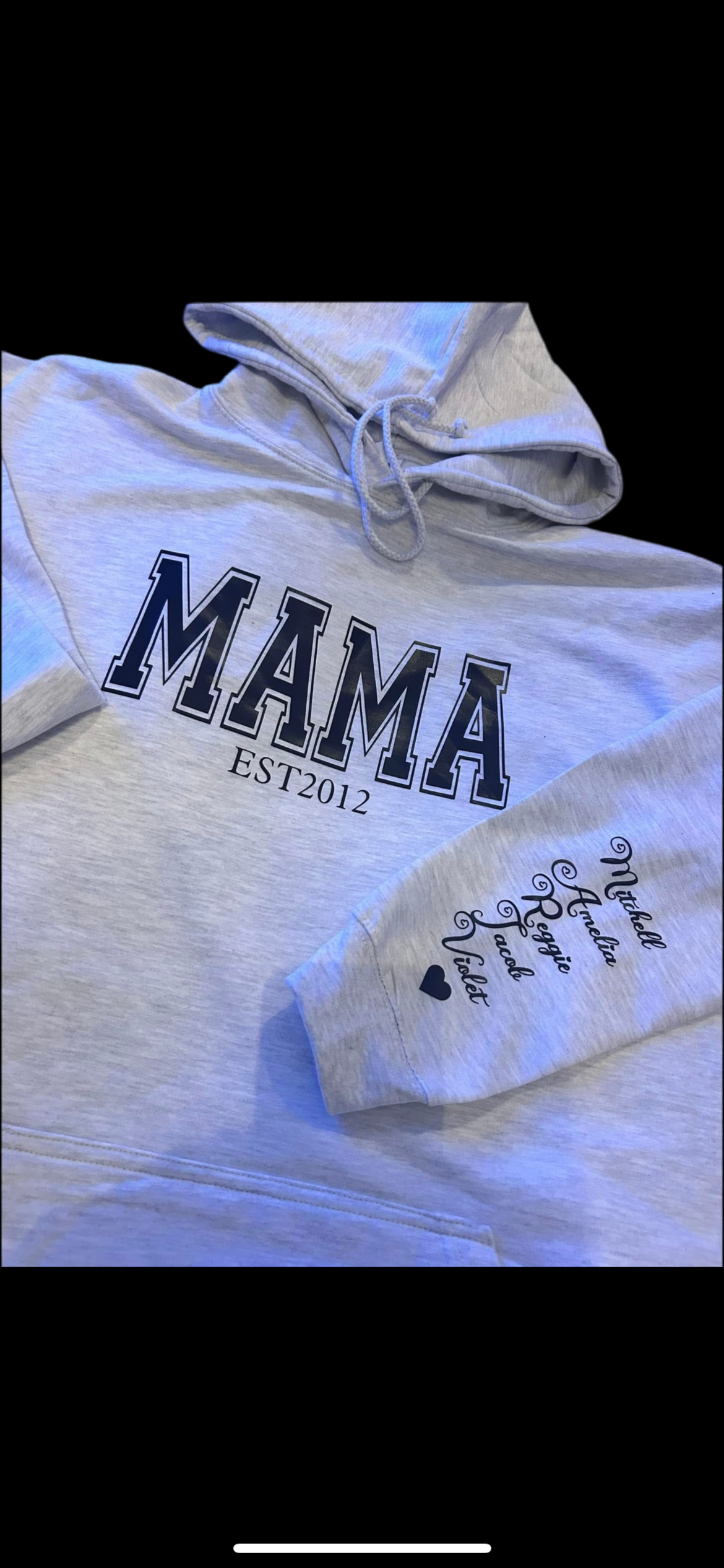 Mothers Day Hoodies , This mama wears her Heart on her sleeve